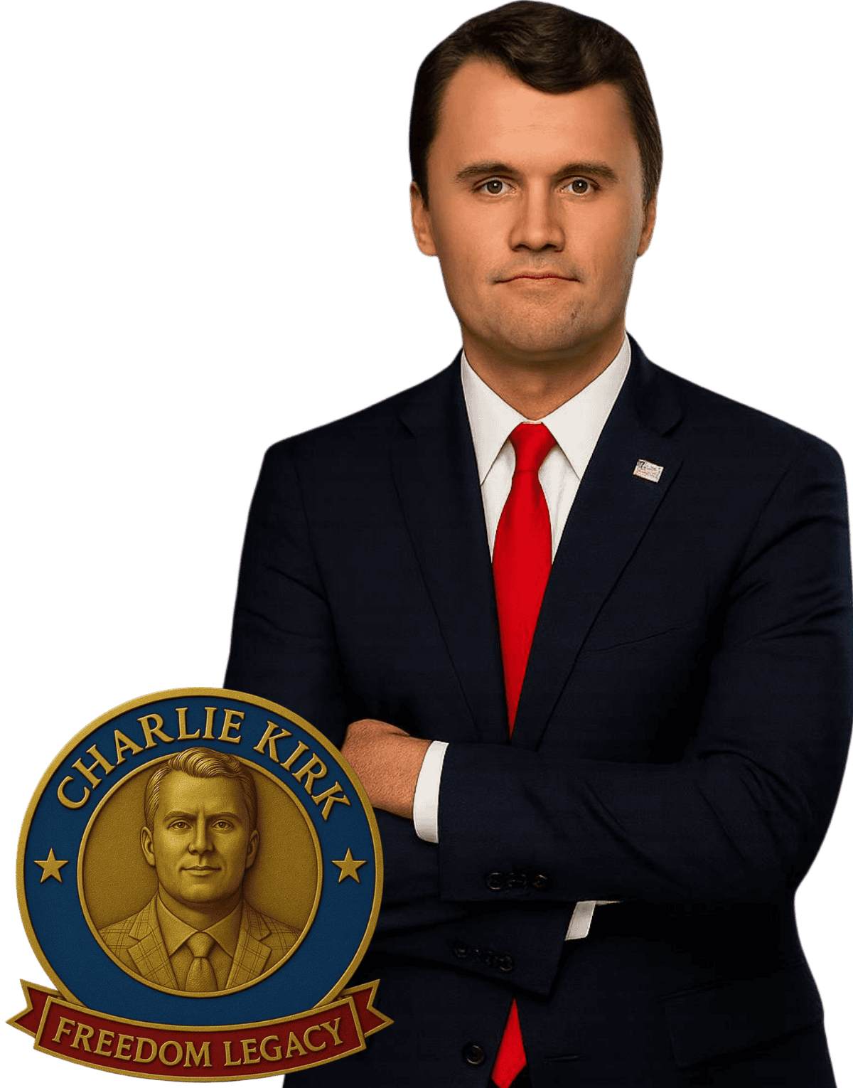 Charlie Kirk Freedom Legacy Badge - Limited Edition Collector's Item